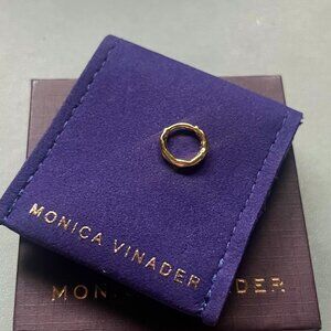 Monica Vinader Single Mini Huggie Earring-- Gold Vermeil -- NEW